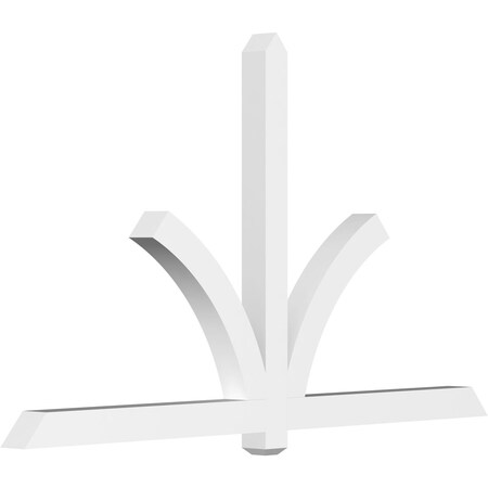 Ekena Millwork Redmond Architectural Grade PVC Gable Bracket, 84"W x 49"H x 4"D x 4"F, 14/12 Pitch GBP084X49X0404RED00